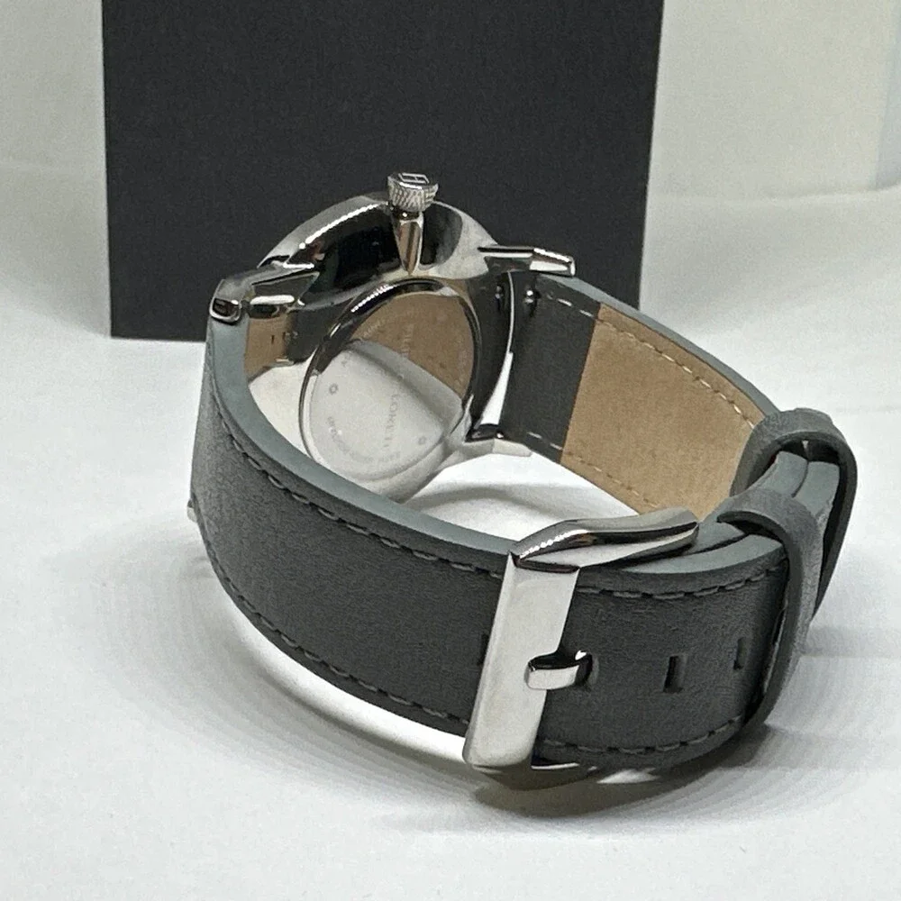Filippo Loreti Unisex Gray Leather Straps Analog Dial Quartz Wrist Watch NSD34